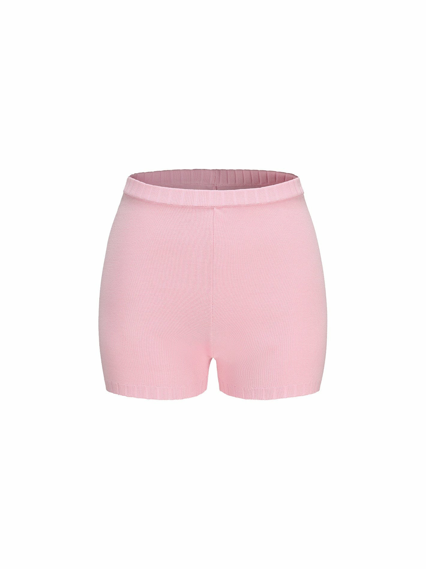 Nana Jacqueline Kennedy Knit Shorts: Pink Knit Shorts for Resort Vacation Pink