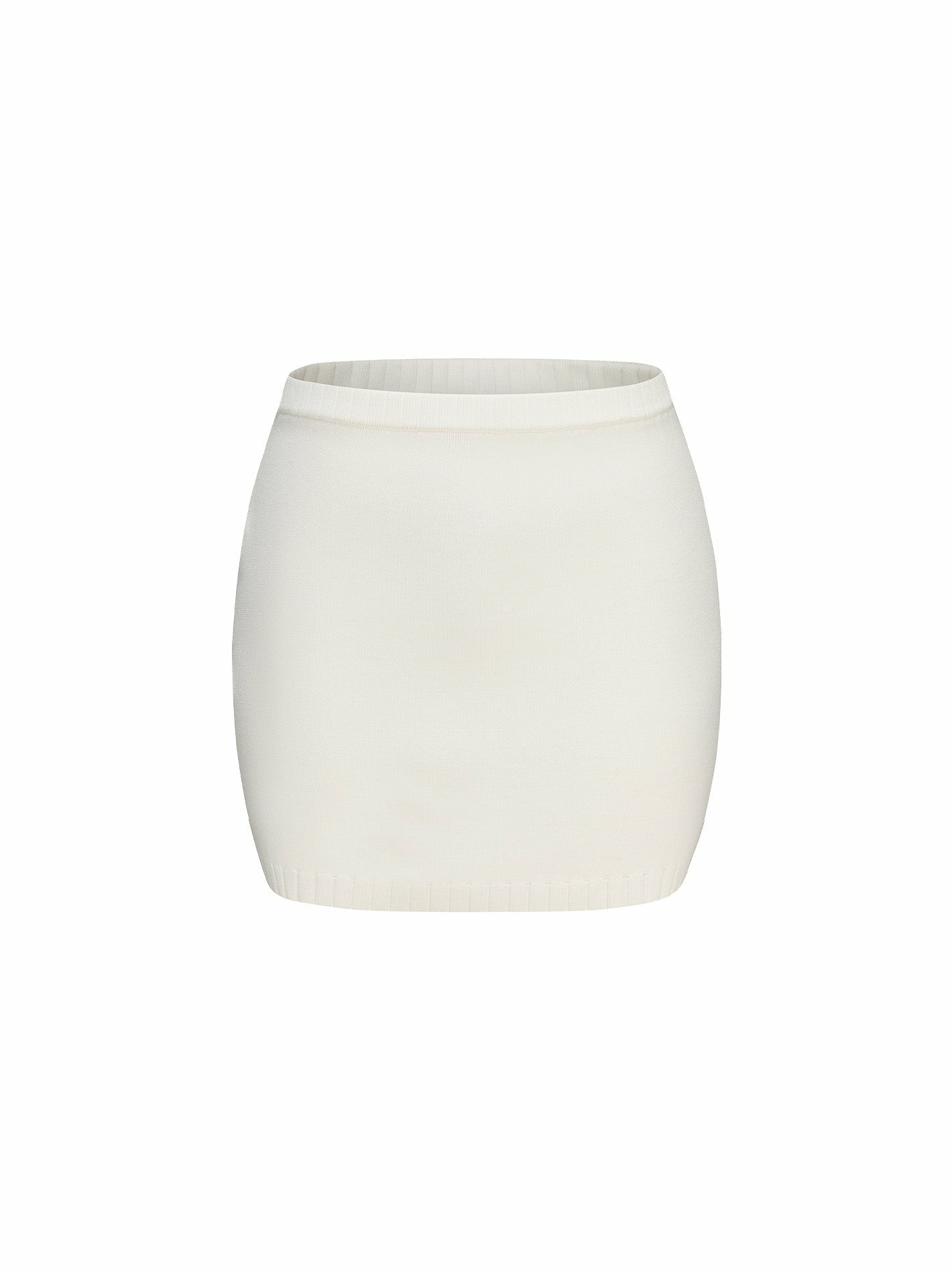 Nana Jacqueline Kennedy Knit Skirt: White Knit Skirt for Resort Brunch White