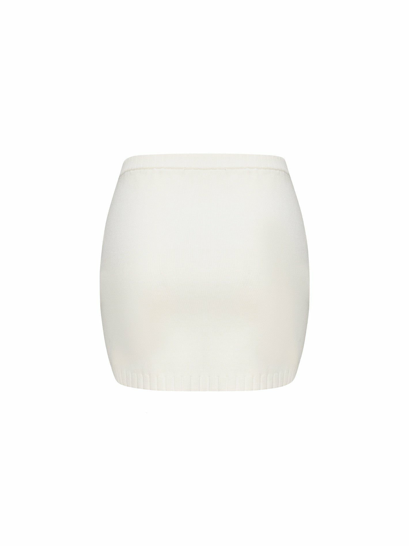 Nana Jacqueline Kennedy Knit Skirt: White Knit Skirt for Resort Brunch White