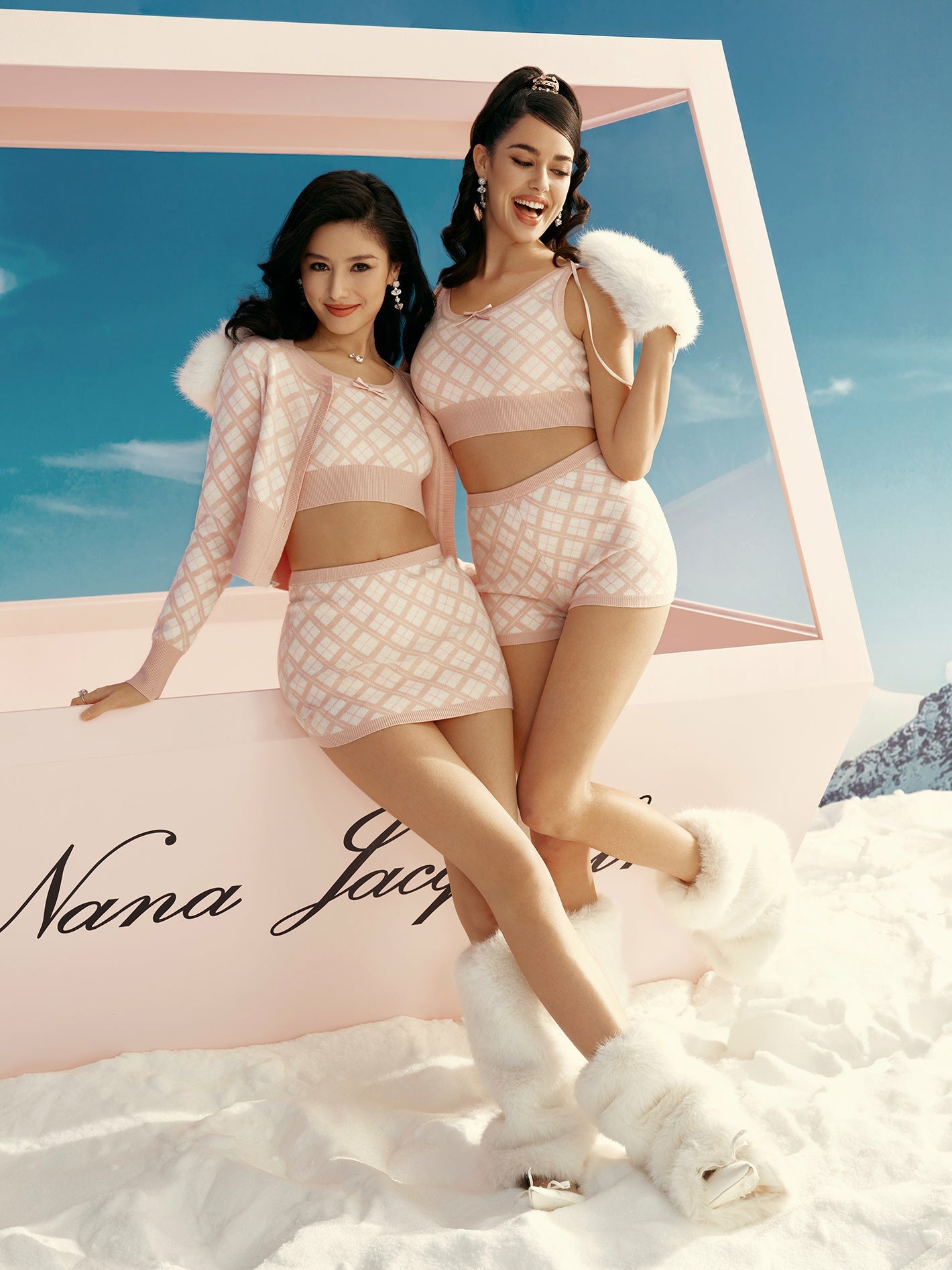 Nana Jacqueline Penelope Skirt: Pink Mini Skirt for Brunch Pink