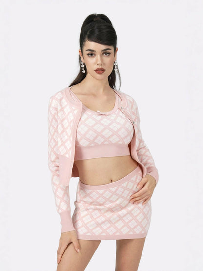 Nana Jacqueline Penelope Skirt: Pink Mini Skirt for Brunch Pink