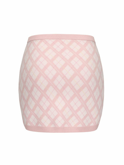 Nana Jacqueline Penelope Skirt: Pink Mini Skirt for Brunch Pink