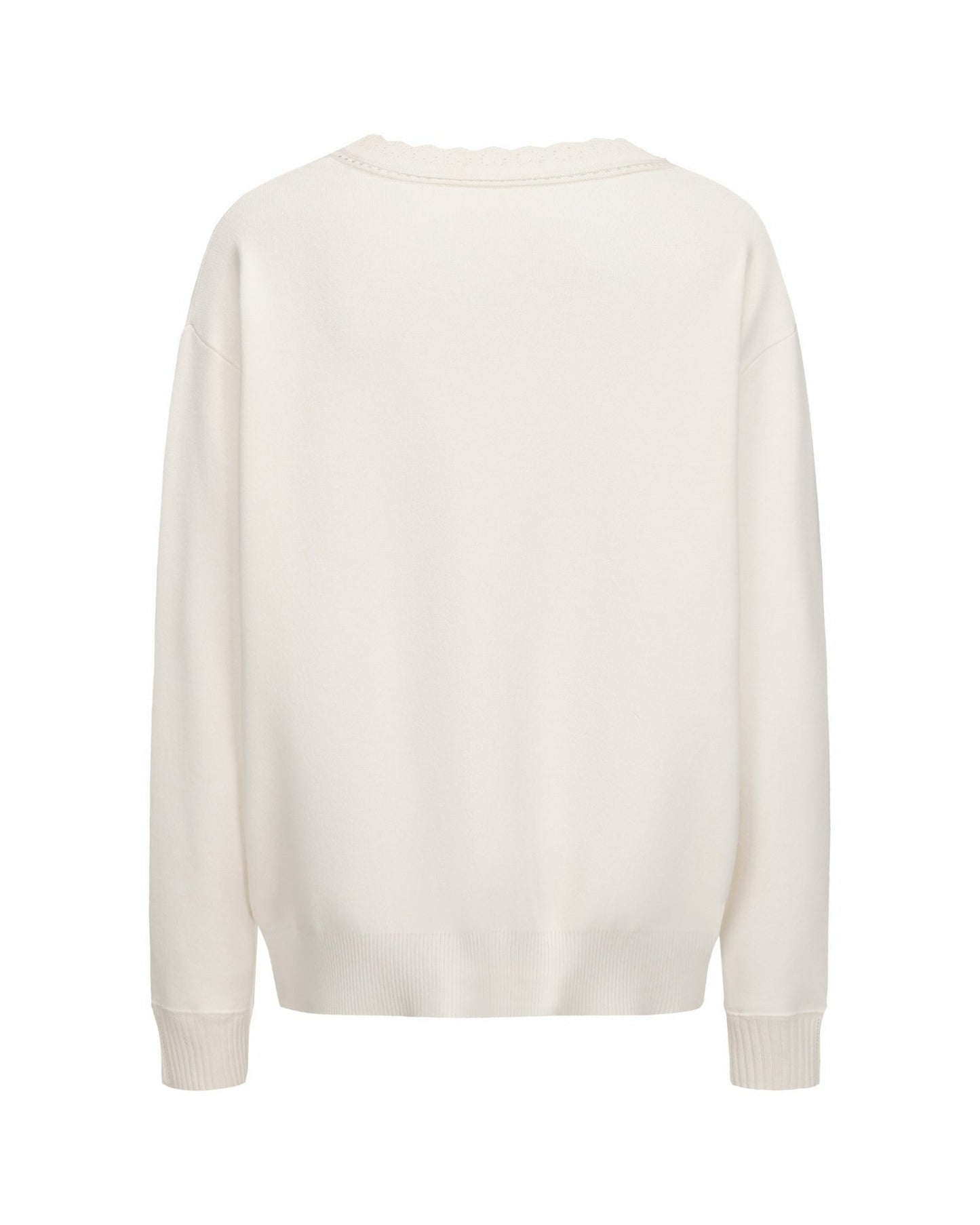 Nana Jacqueline Carrie Cardigan: White Cardigan for Brunch White