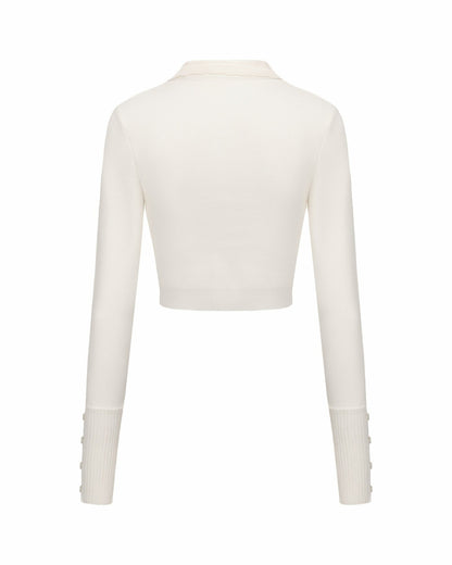 Nana Jacqueline Jenna Cardigan: White Cardigan for Brunch White