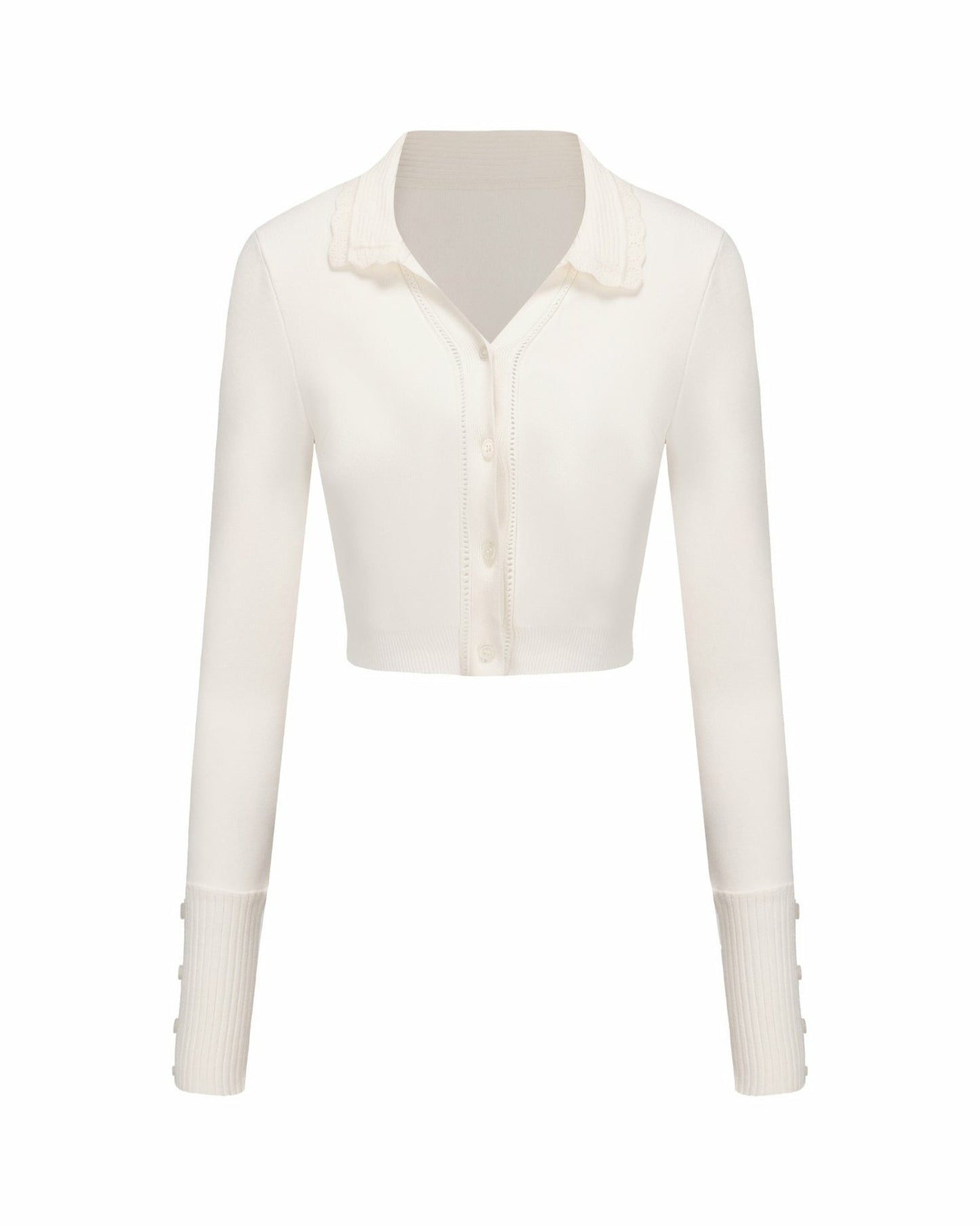 Nana Jacqueline Jenna Cardigan: White Cardigan for Brunch White