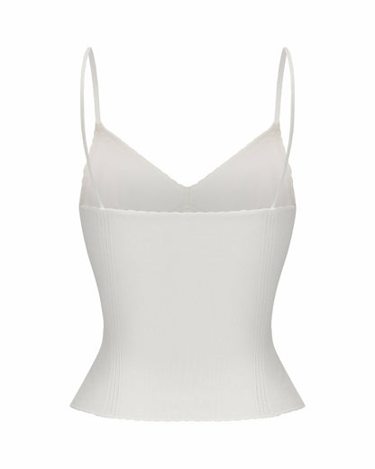 Nana Jacqueline Carrie Top: White Knit Top for Brunch White