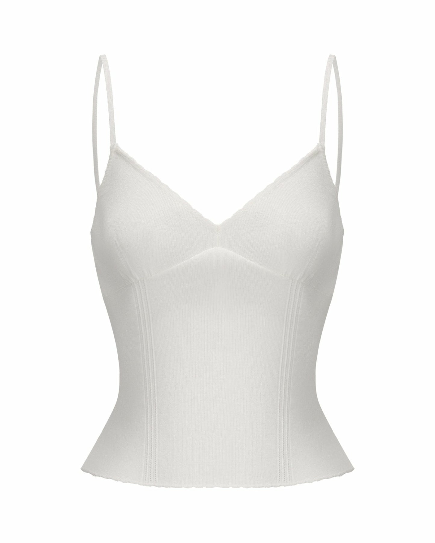 Nana Jacqueline Carrie Top: White Knit Top for Brunch White