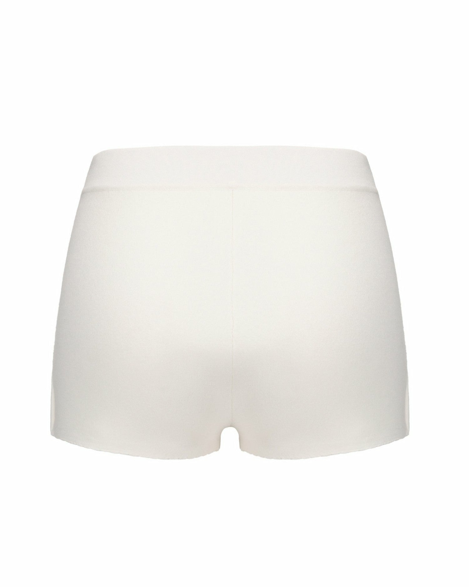 Nana Jacqueline Carrie Shorts: White Knit Shorts for Resort Brunch White