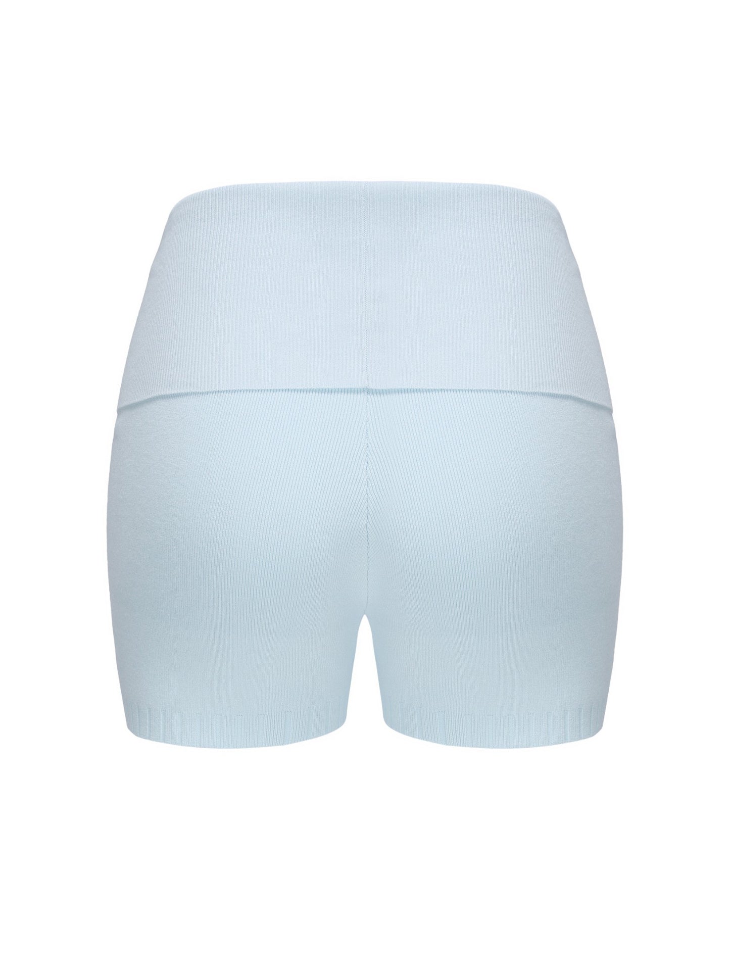 Nana Jacqueline Holly Shorts: Blue Knit Shorts for Resort Vacation Blue