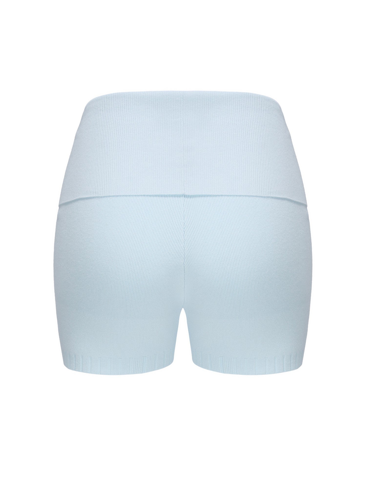 Nana Jacqueline Holly Shorts: Blue Knit Shorts for Resort Vacation Blue
