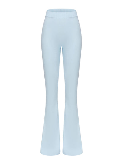 Nana Jacqueline Holly Pants: Blue Knit Pants for Resort Outfit Blue