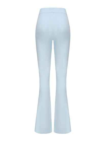 Nana Jacqueline Holly Pants: Blue Knit Pants for Resort Outfit Blue