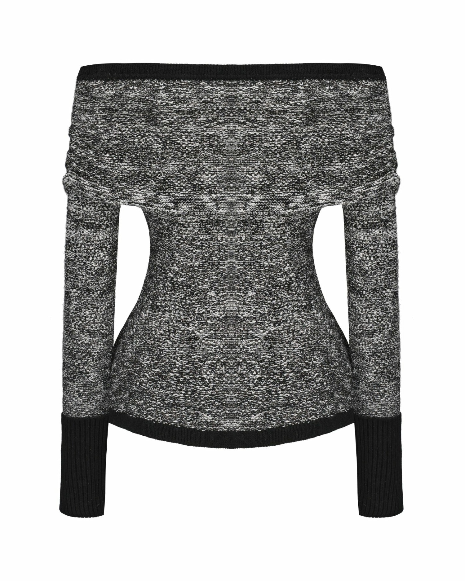 Nana Jacqueline Genevieve Knit Top: Black Knit Top for Brunch Black & White