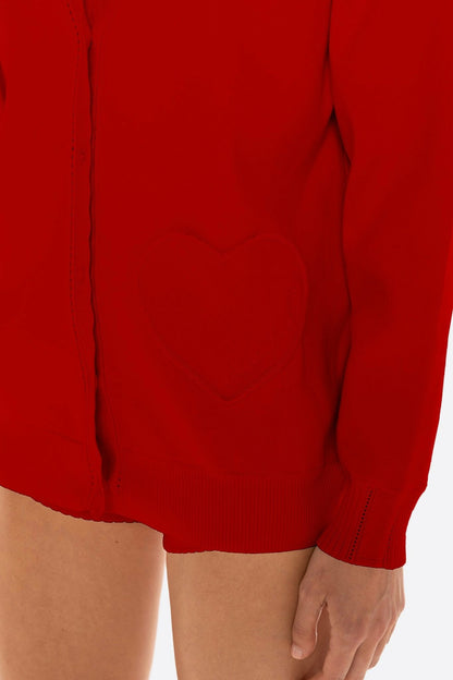 Nana Jacqueline Carrie Cardigan: Red Cardigan for Brunch Red