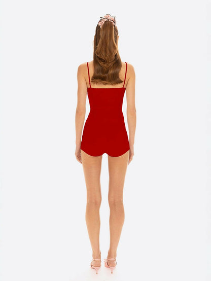 Nana Jacqueline Carrie Top: Red Knit Top for Date Night Red