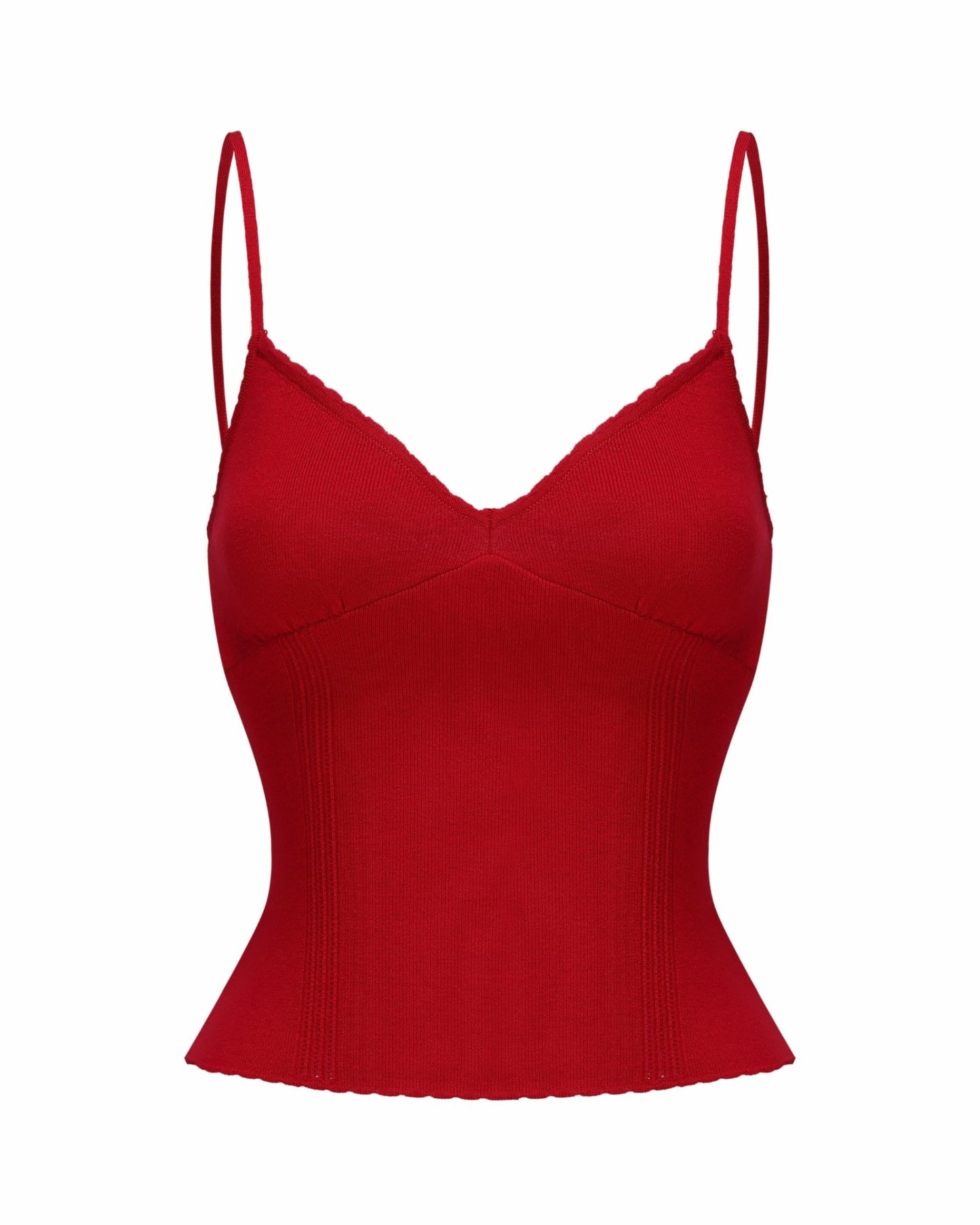 Nana Jacqueline Carrie Top: Red Knit Top for Date Night Red