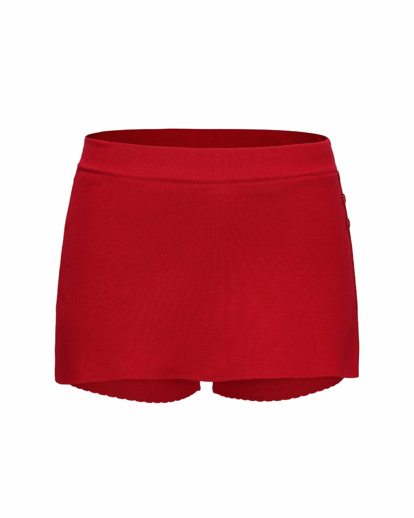 Nana Jacqueline Carrie Shorts: Red Knit Skort for Resort Brunch Red