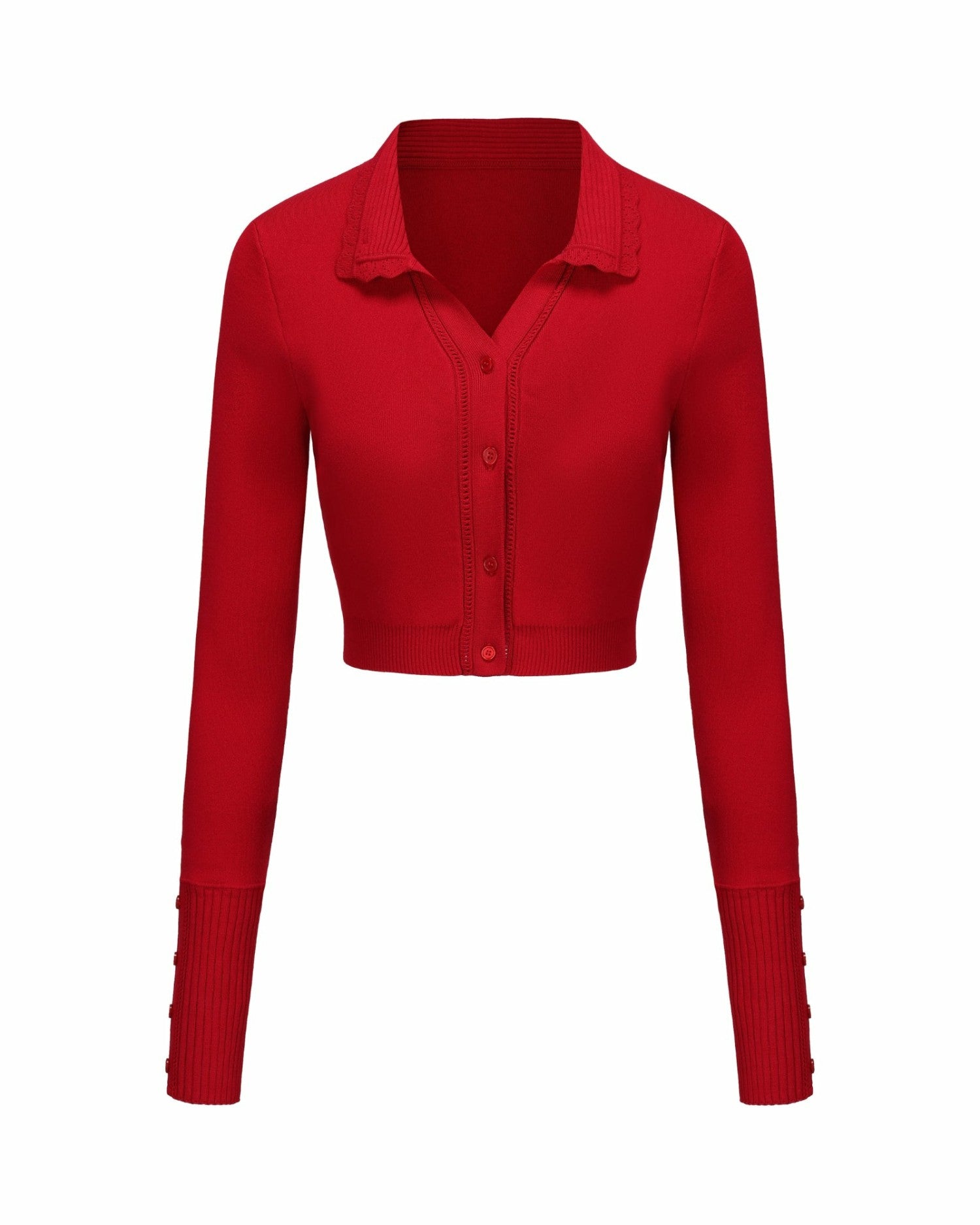 Nana Jacqueline Jenna Cardigan: Red Cardigan for Brunch Red