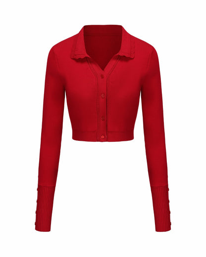 Nana Jacqueline Jenna Cardigan: Red Cardigan for Brunch Red