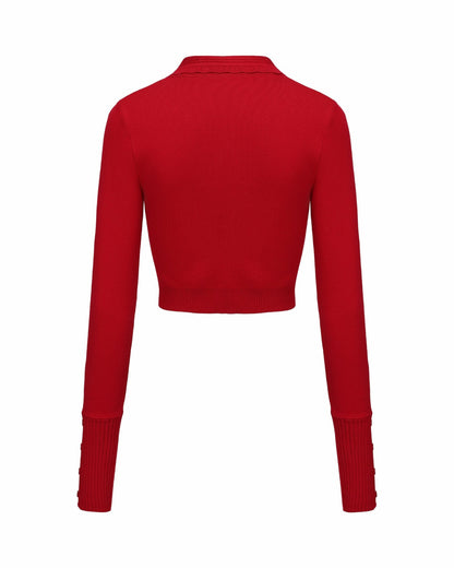 Nana Jacqueline Jenna Cardigan: Red Cardigan for Brunch Red