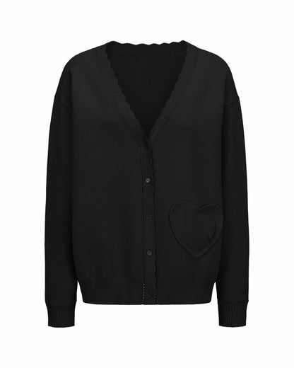 Nana Jacqueline Carrie Cardigan: Black Cardigan for Brunch Black