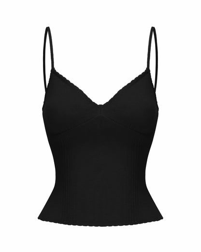 Nana Jacqueline Carrie Top: Black Knit Top for Date Night Black