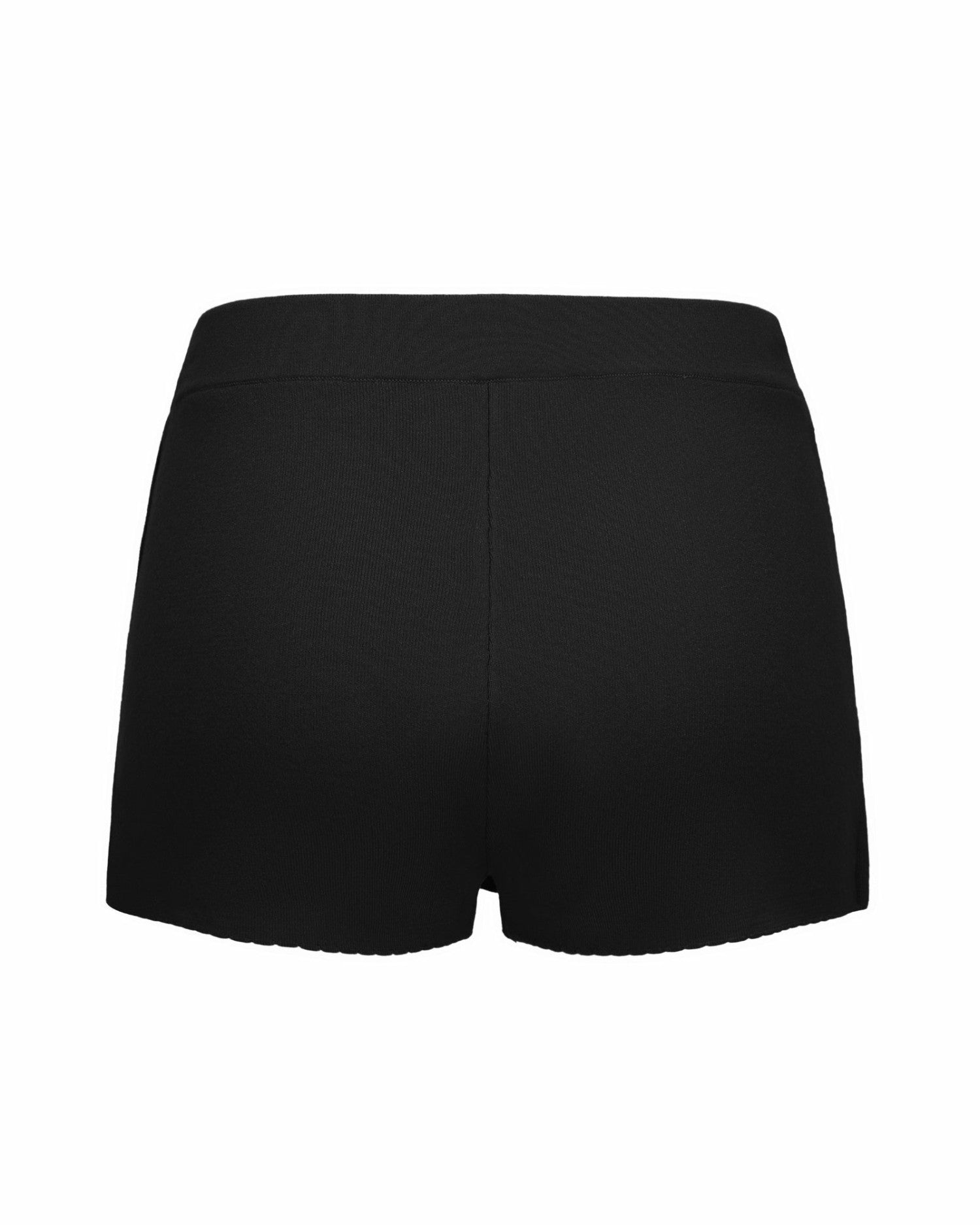 Nana Jacqueline Carrie Shorts: Black Knit Shorts for Resort Vacation Black