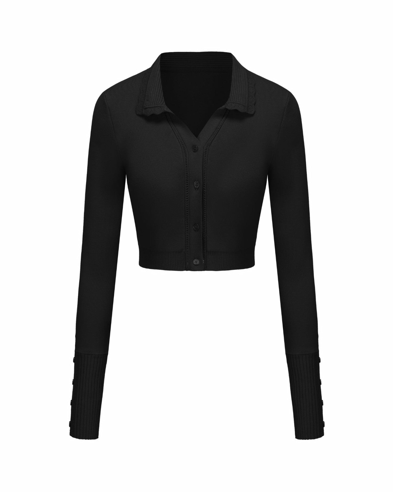 Nana Jacqueline Jenna Cardigan: Black Knit Cardigan for Brunch Black