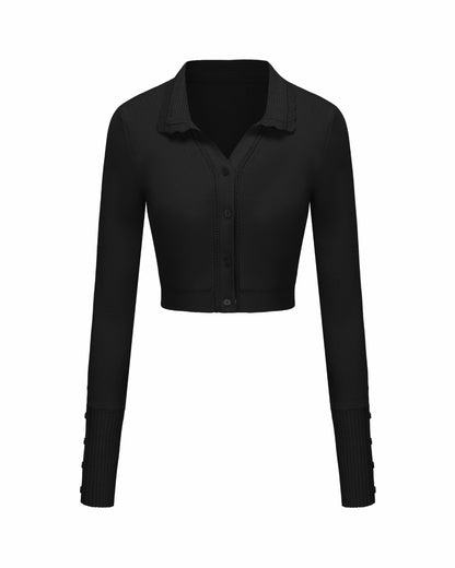 Nana Jacqueline Jenna Cardigan: Black Knit Cardigan for Brunch Black