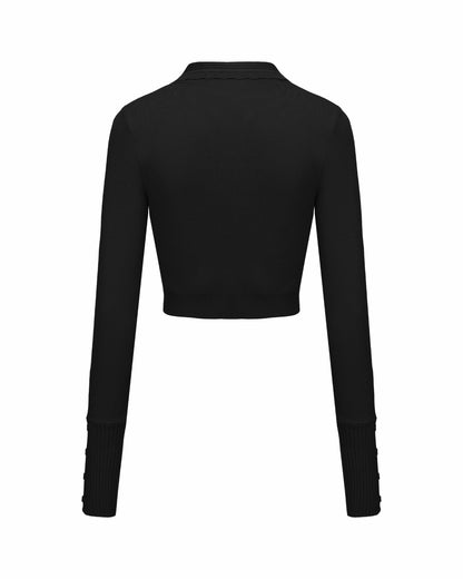 Nana Jacqueline Jenna Cardigan: Black Knit Cardigan for Brunch Black