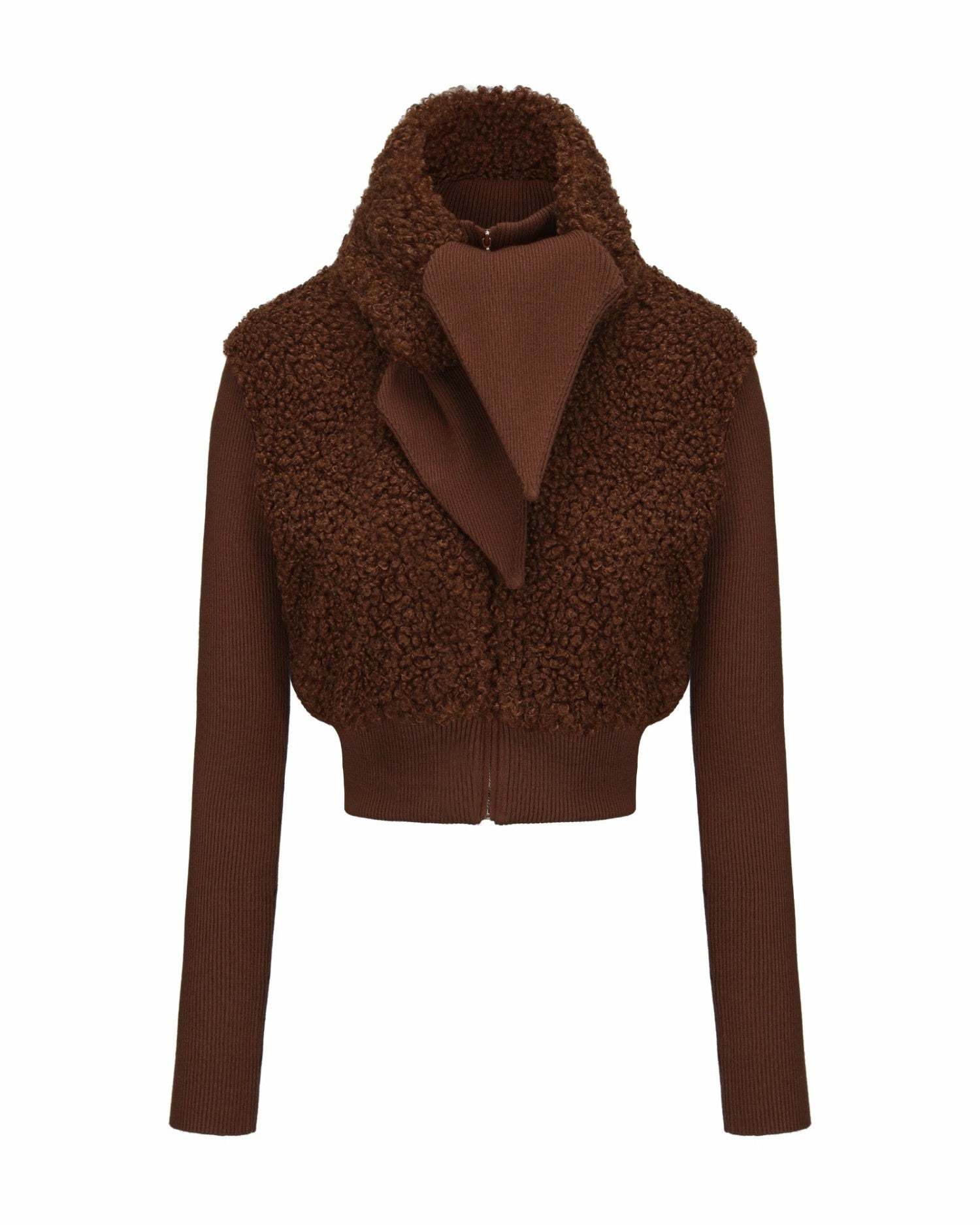 Nana Jacqueline Hailey Knit Jacket: Brown Knit Jacket for Brunch Brown