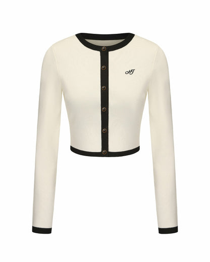 Nana Jacqueline Eliza Knit Cardigan: White Cardigan for Country Club Brunch White