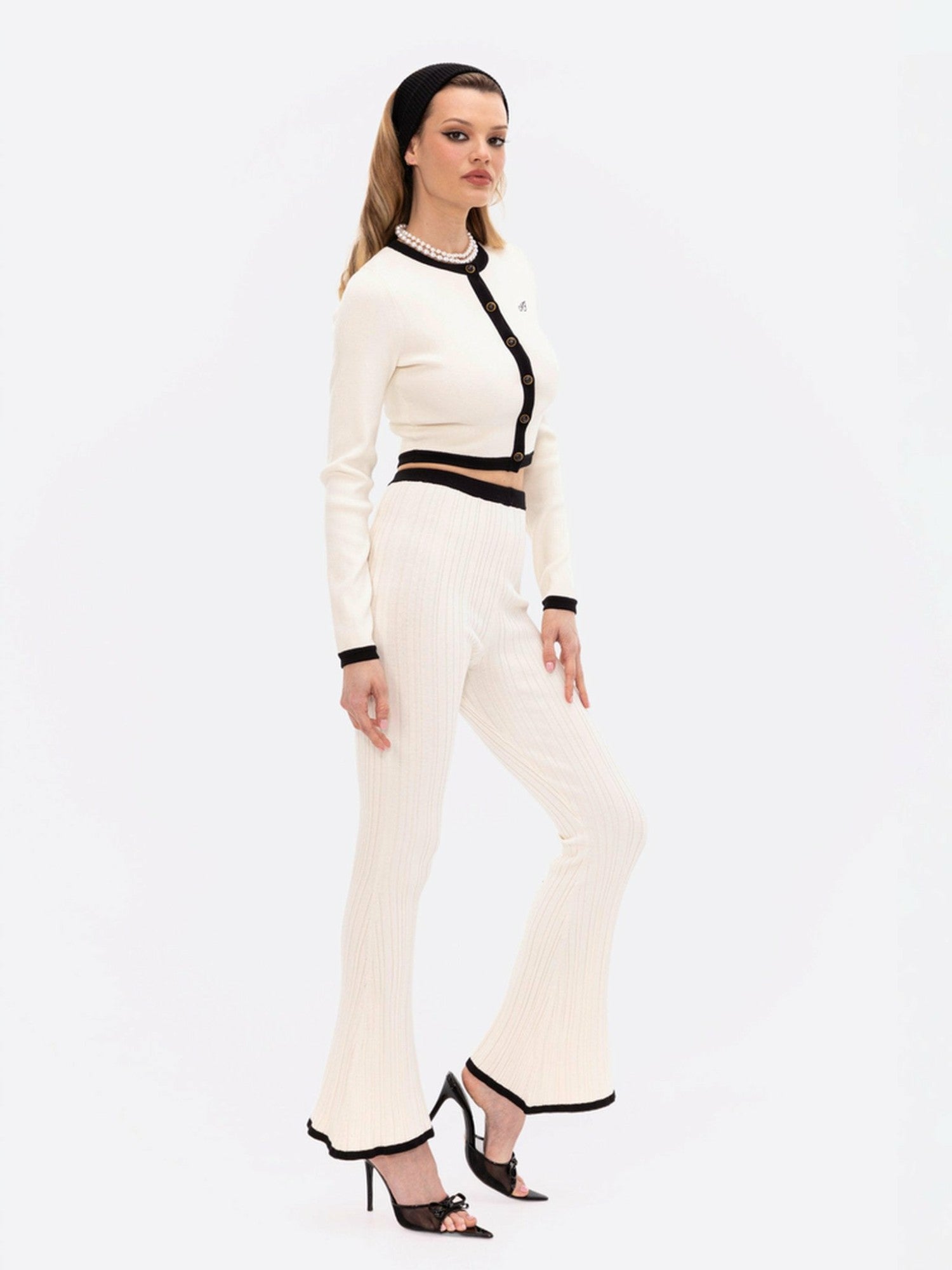 Nana Jacqueline Eliza Knit Cardigan: White Cardigan for Country Club Brunch White