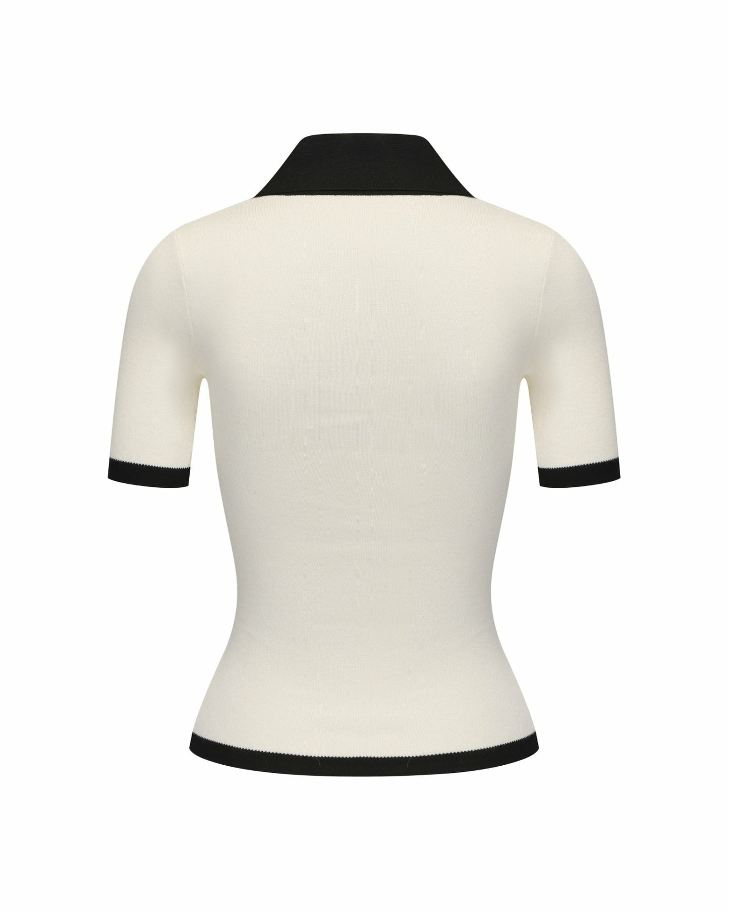 Nana Jacqueline Hazel Polo Top: White Polo Top for Brunch White