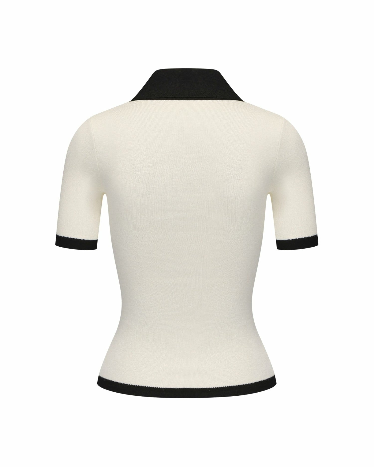 Nana Jacqueline Hazel Polo Top: White Polo Top for Brunch White