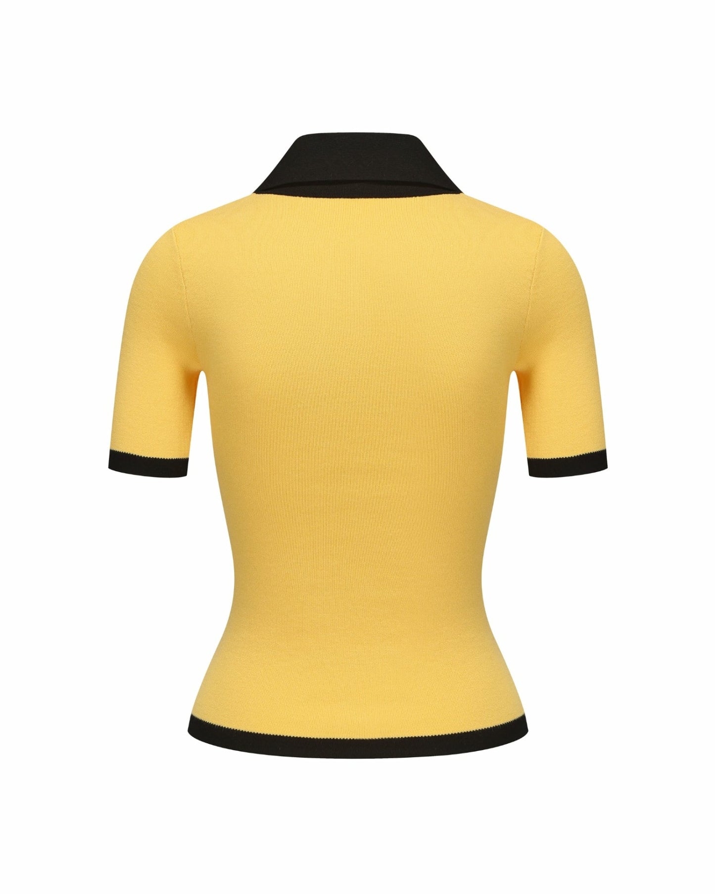 Nana Jacqueline Hazel Polo Top: Yellow Knit Top for Country Club Brunch Yellow