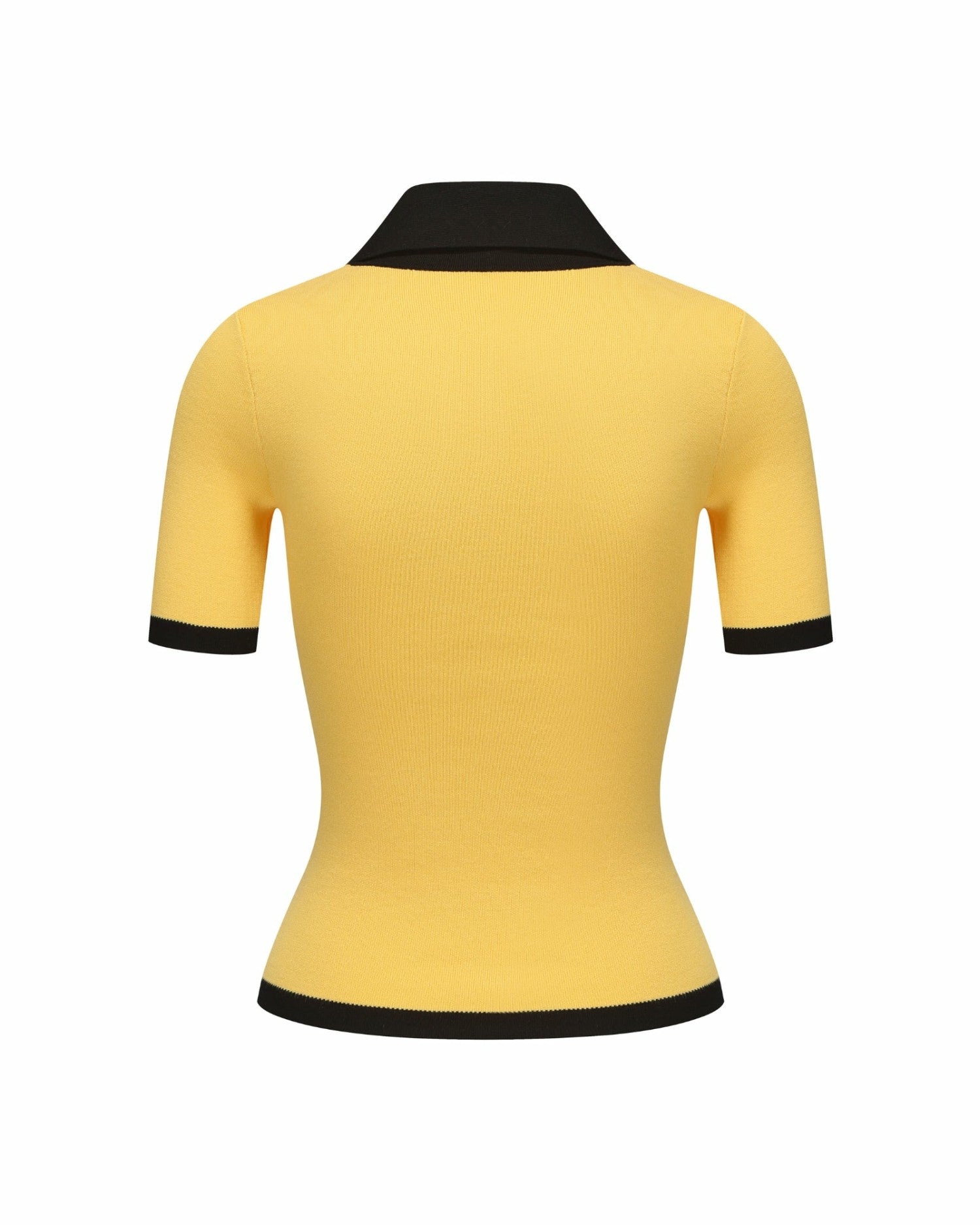 Nana Jacqueline Hazel Polo Top: Yellow Knit Top for Country Club Brunch Yellow