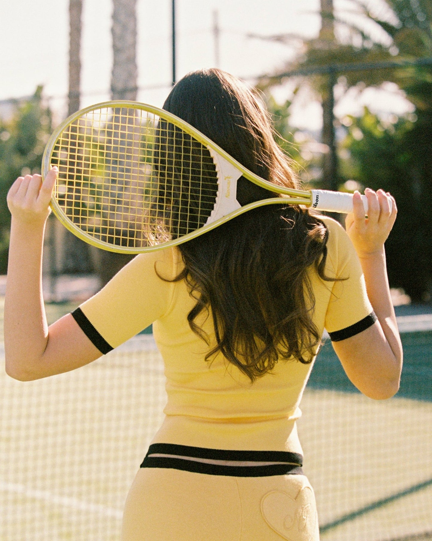 Nana Jacqueline Hazel Polo Top: Yellow Knit Top for Country Club Brunch Yellow
