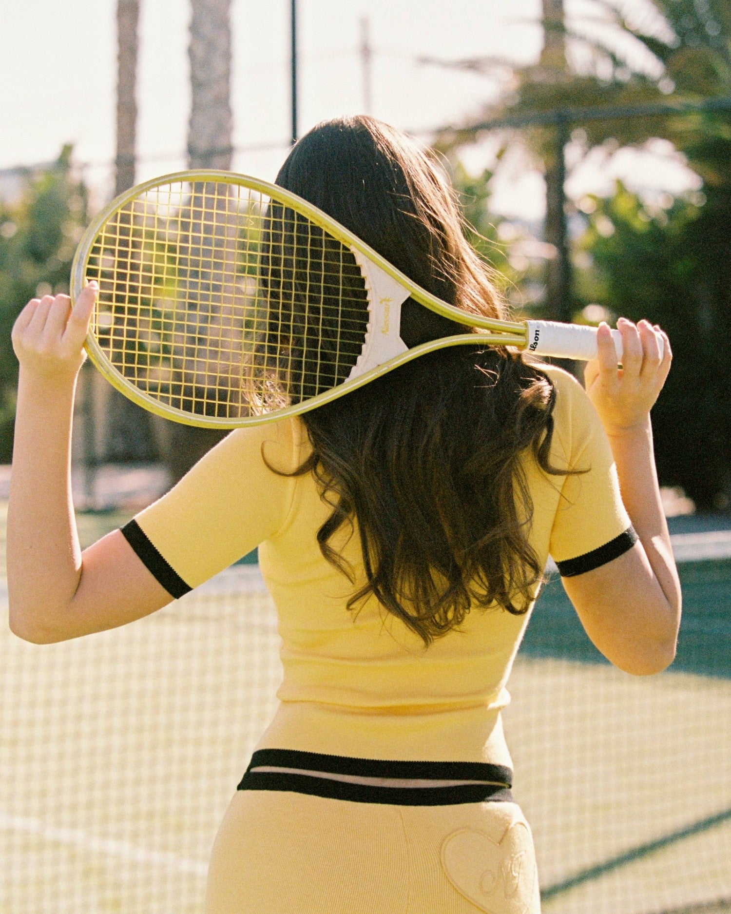 Nana Jacqueline Hazel Polo Top: Yellow Knit Top for Country Club Brunch Yellow
