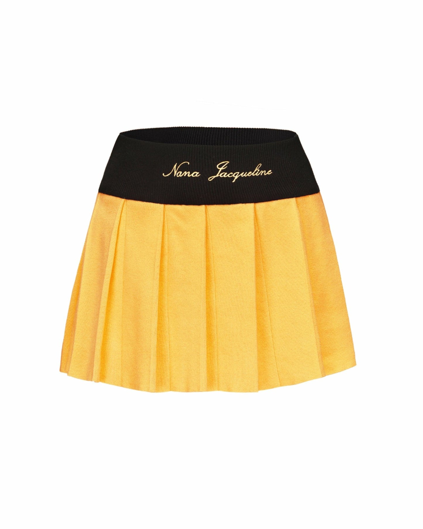 Nana Jacqueline Hazel Skirt: Yellow Mini Skirt for Country Club Brunch Yellow