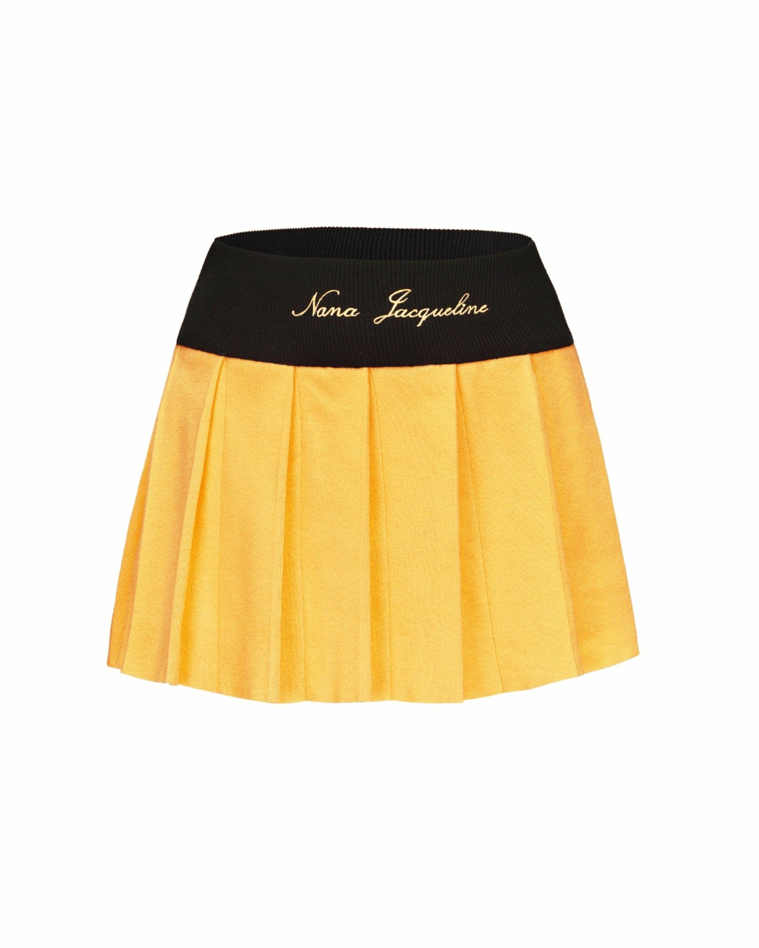 Nana Jacqueline Hazel Skirt: Yellow Mini Skirt for Country Club Brunch Yellow