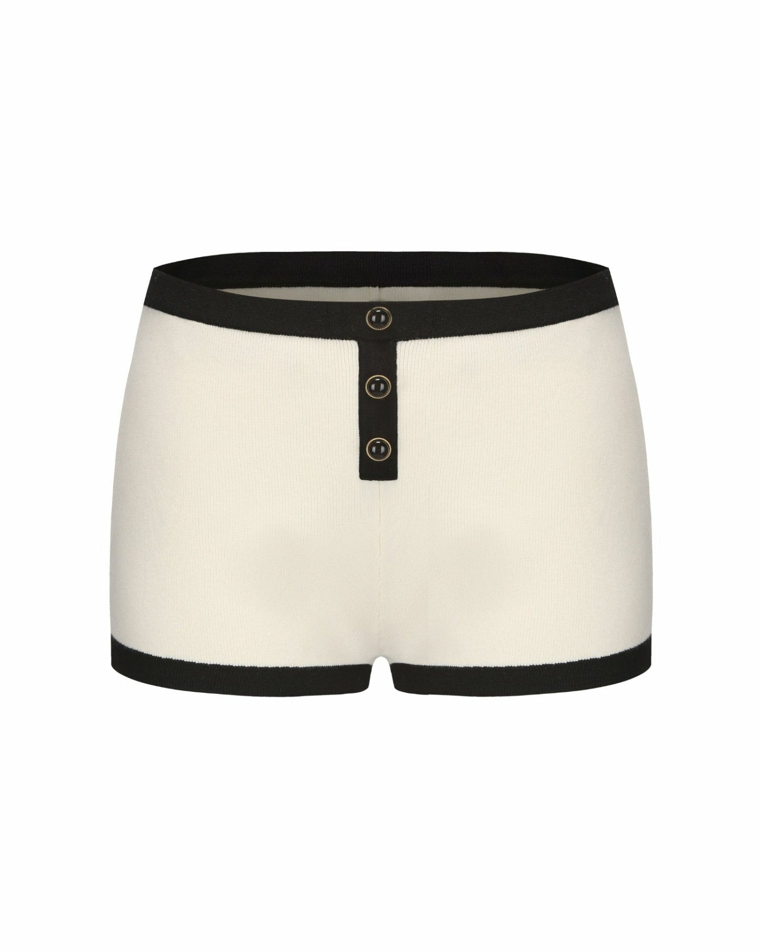 Nana Jacqueline Eliza Knit Shorts: White Knit Shorts for Resort Vacation White