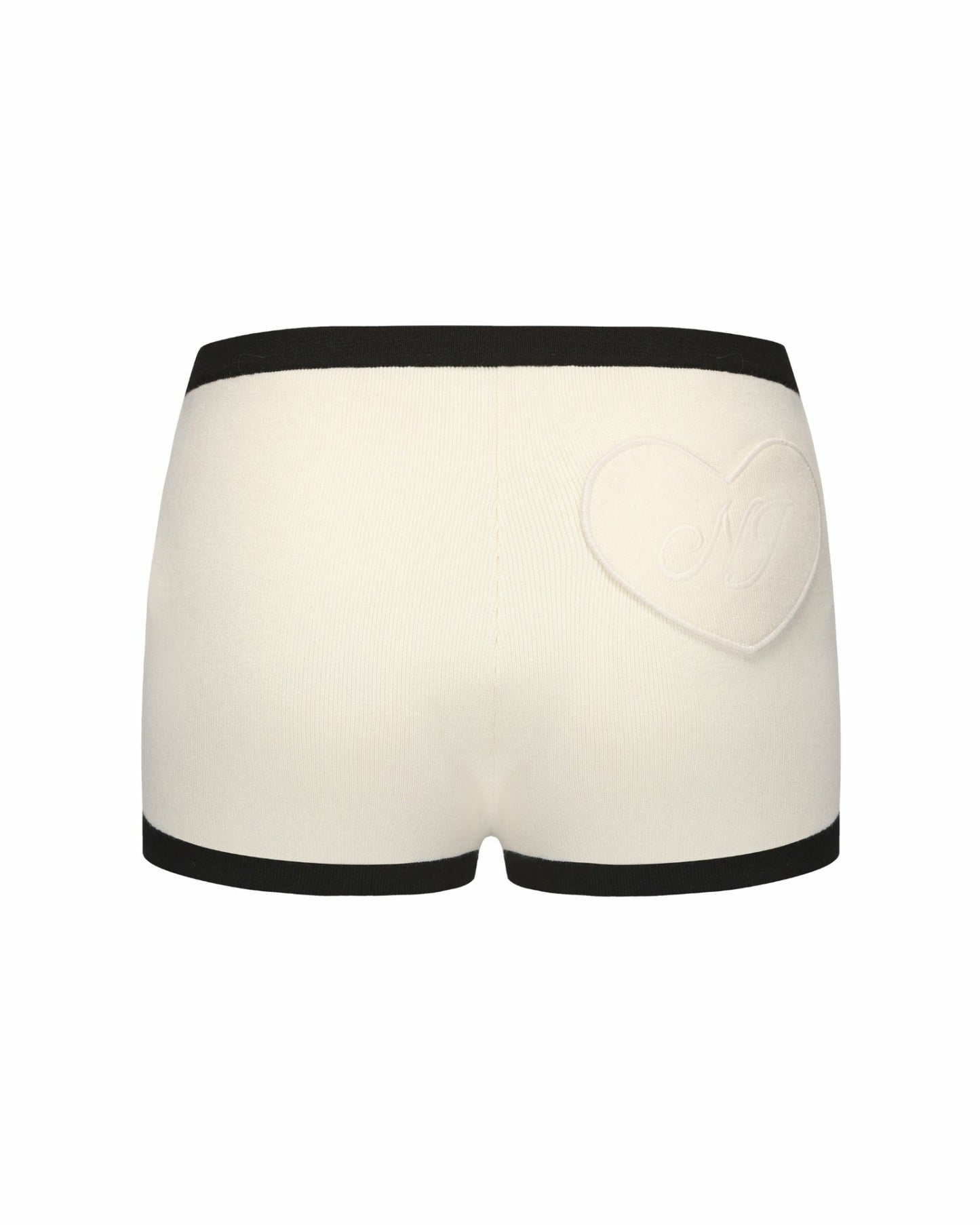 Nana Jacqueline Eliza Knit Shorts: White Knit Shorts for Resort Vacation White