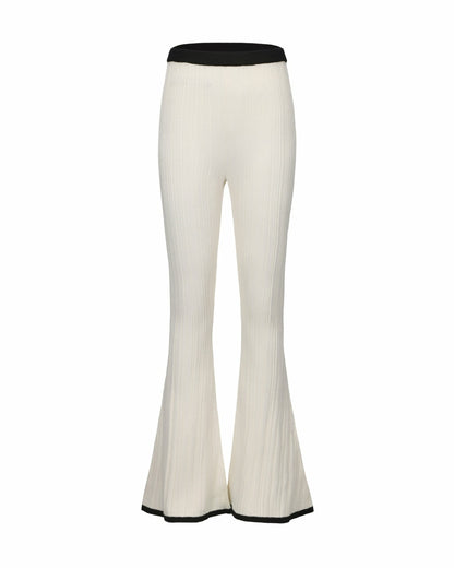 Nana Jacqueline Eliza Pants: White Knit Pants for Country Club Brunch White