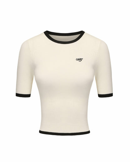 Nana Jacqueline Luna Top: White Knit Top for Country Club Brunch White