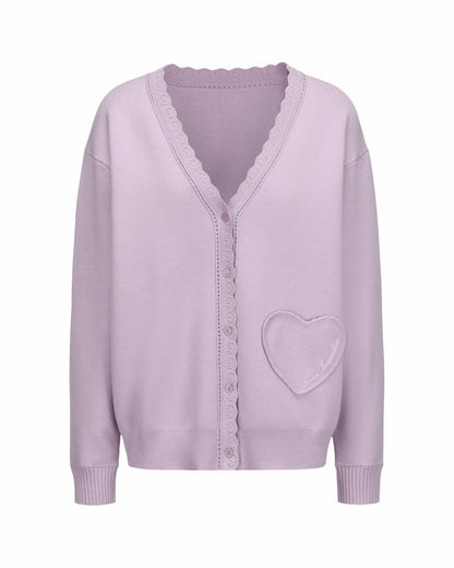 Nana Jacqueline Carrie Cardigan: Purple Cardigan for Resort Brunch Purple