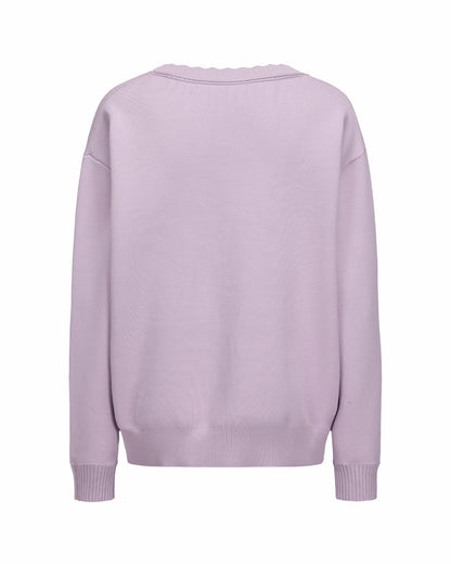 Nana Jacqueline Carrie Cardigan: Purple Cardigan for Resort Brunch Purple