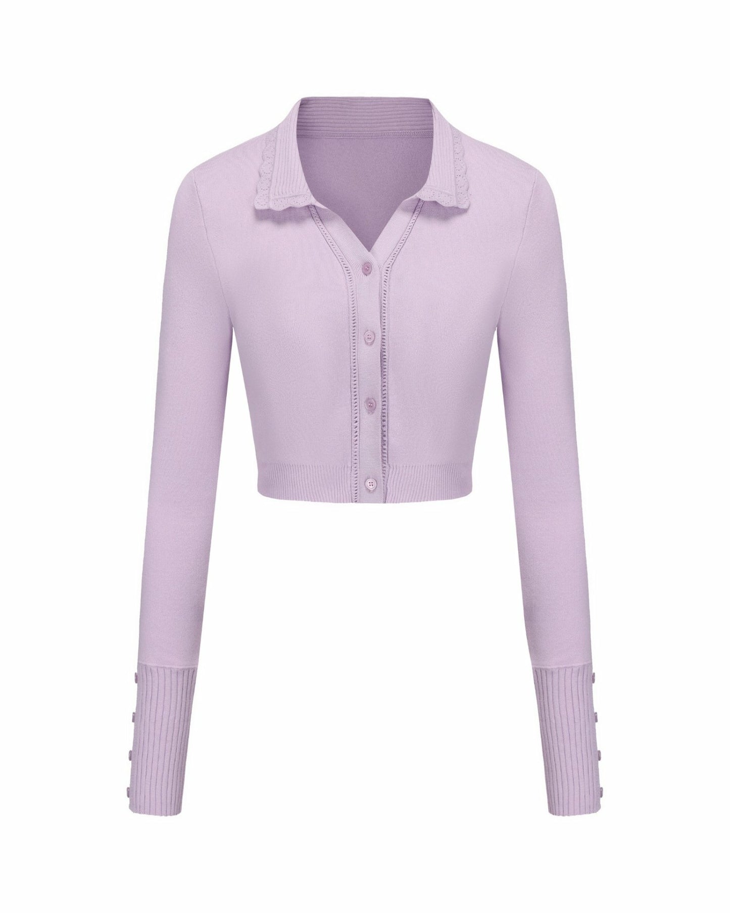 Nana Jacqueline Jenna Cardigan: Purple Knit Cardigan for Brunch Purple