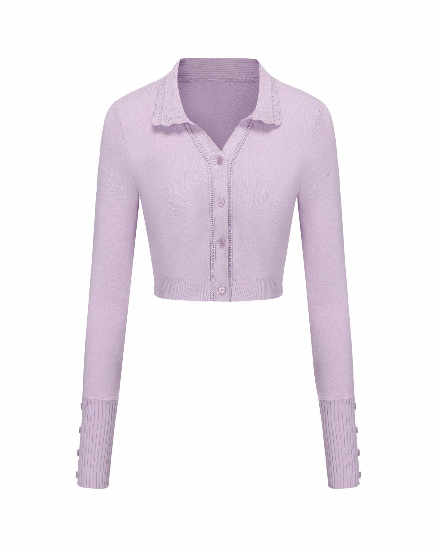 Nana Jacqueline Jenna Cardigan: Purple Knit Cardigan for Brunch Purple