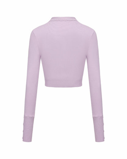 Nana Jacqueline Jenna Cardigan: Purple Knit Cardigan for Brunch Purple